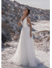 Ivory Satin Lace Wedding Dress With Horsehair Hem Ivory Satin Lace Wedding Dress With Horsehair Hem